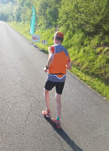 Fifi, km99. Passage sous la flamme pour le dernier kilomètre.
