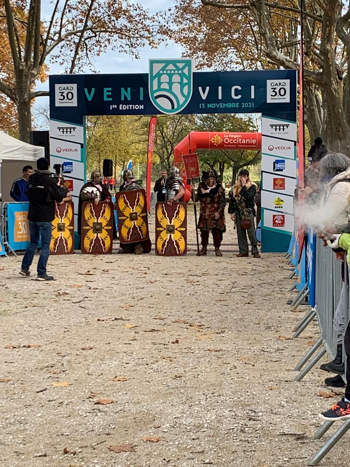 A l'arrivée, les romains nous attendent.