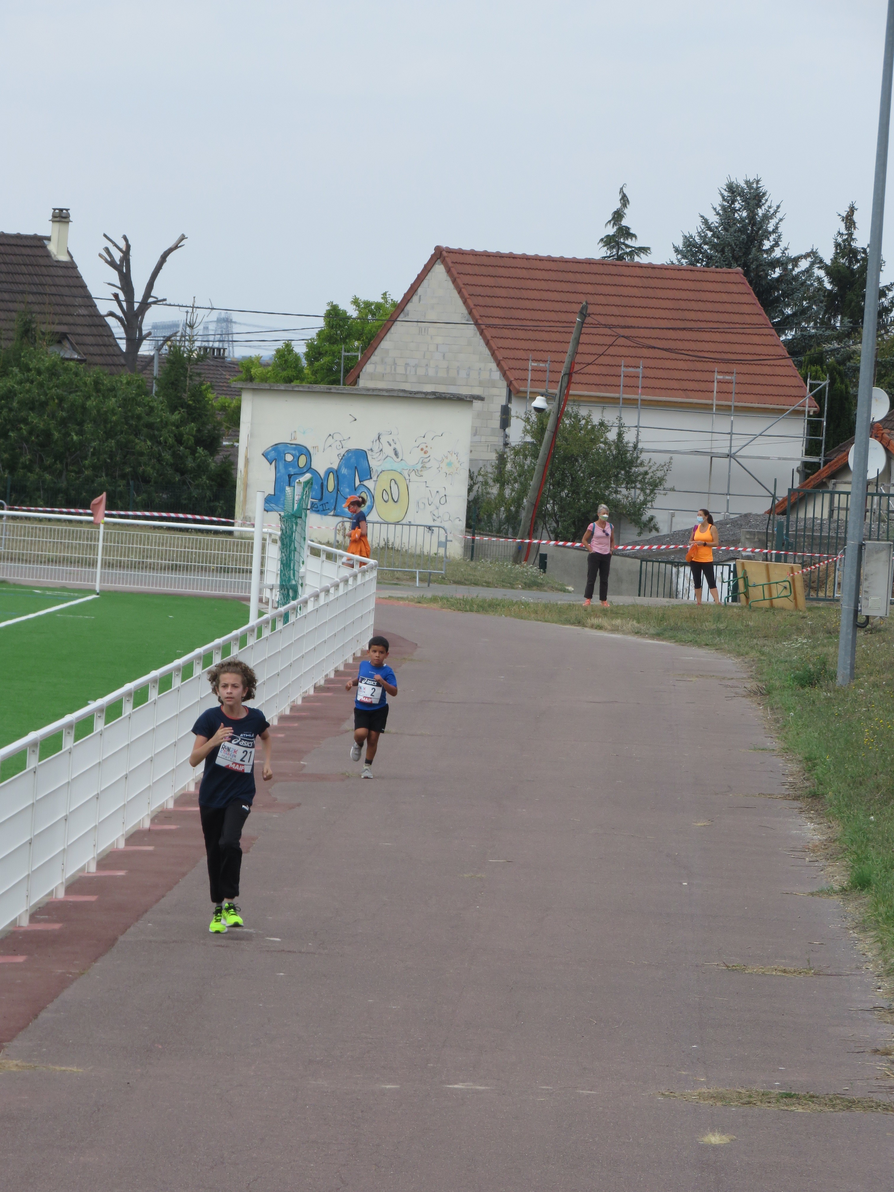 Mateo et Sofiane sur la partie bitume.