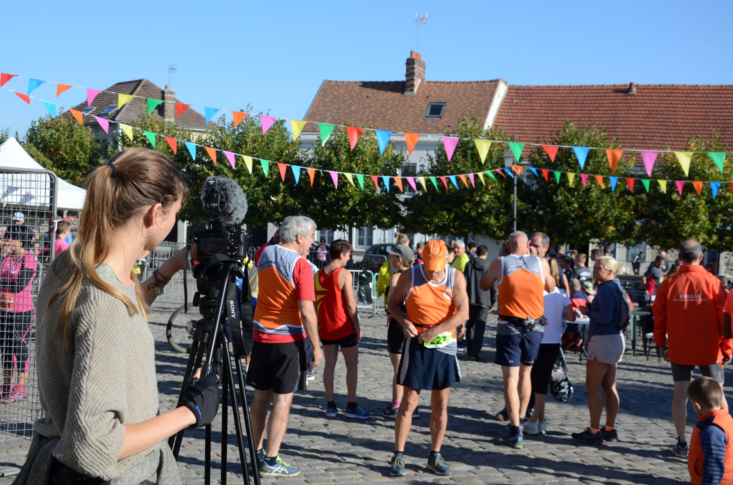 Préparation des grands avant les départs du 5km et 10km.