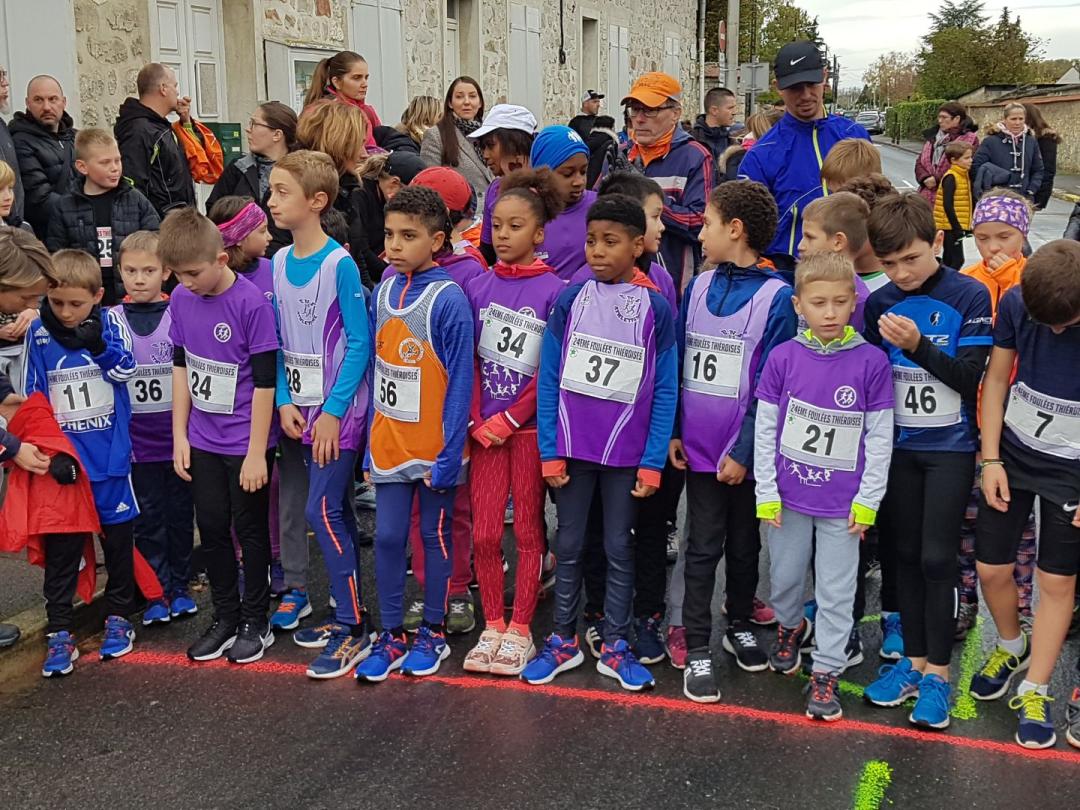 Mathis sur la ligne de départ du 1km...